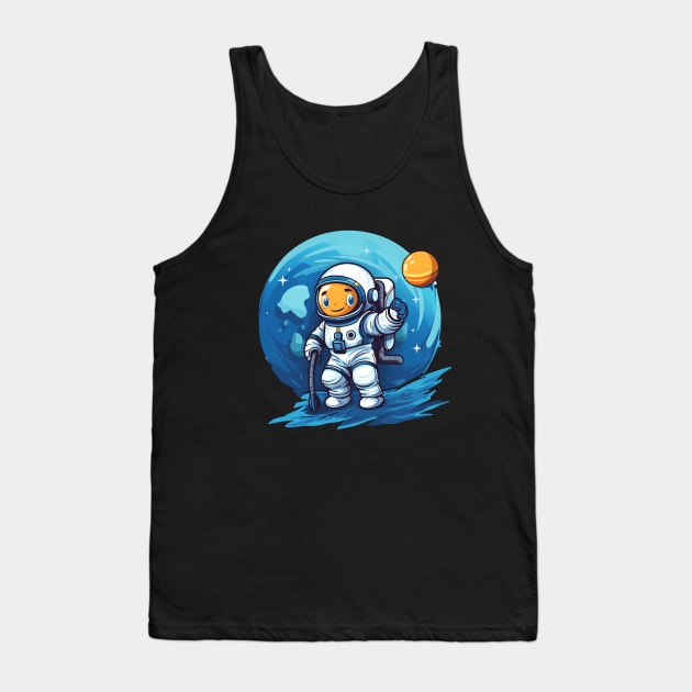 Cute Astronaut in space Tank Top by mrsticky